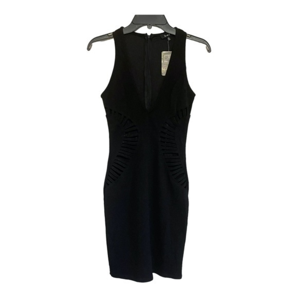 Love J Womens Bodycon Dress Black Sleeveless Cutout Details Sexy Size Small